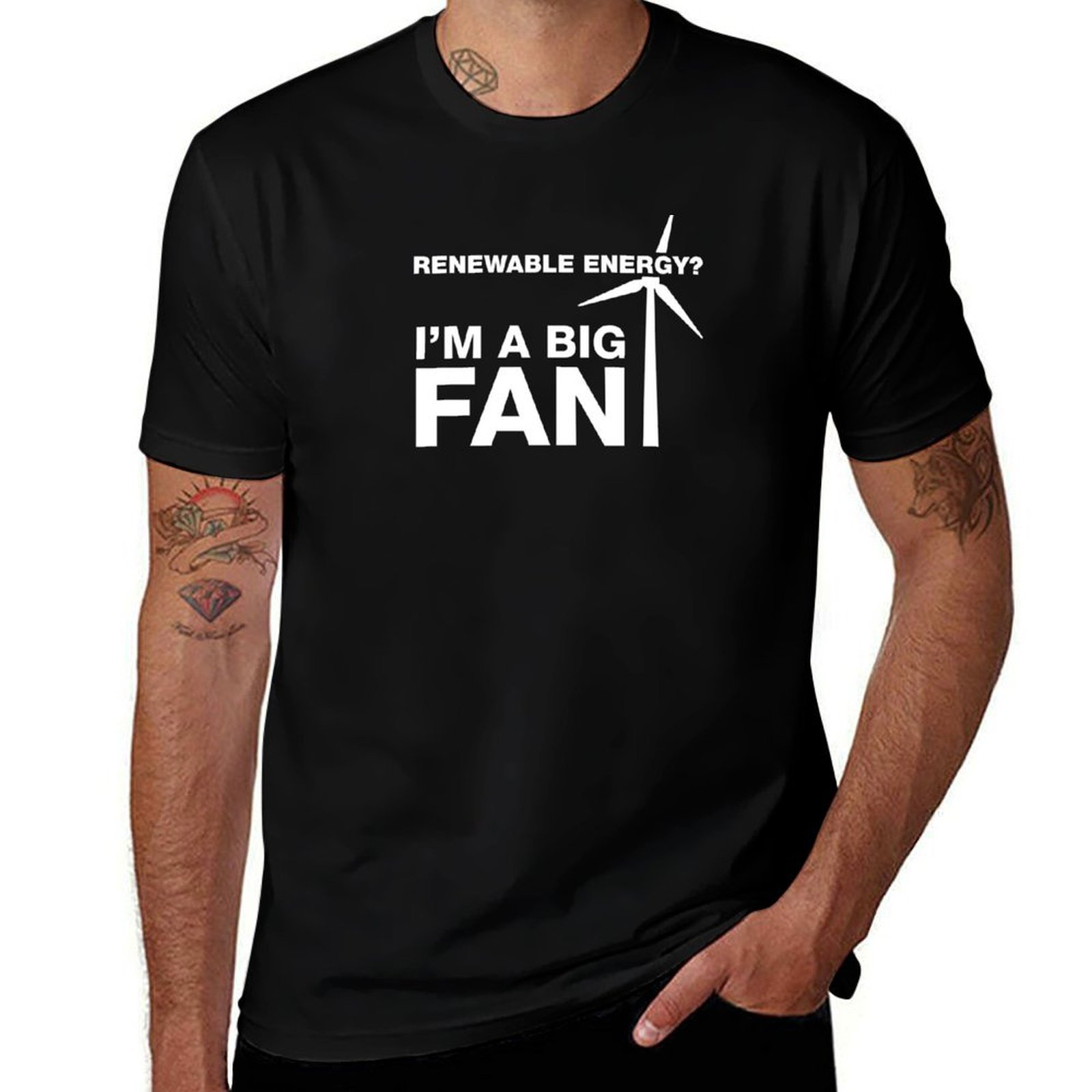 Renewable Energy Fan - พลังงานทดแทน? ฉันเป็นแฟนคลับเสื้อยืดแฟชั่นแบบเรียบง่ายเสื้อยืดลำลอง
