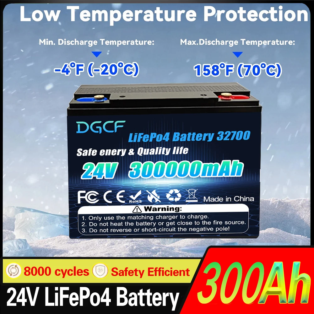 Renewable Energy Fan - แบตเตอรี่ลิเธียม LiFePO4 24V 300Ah รุ่น 32700